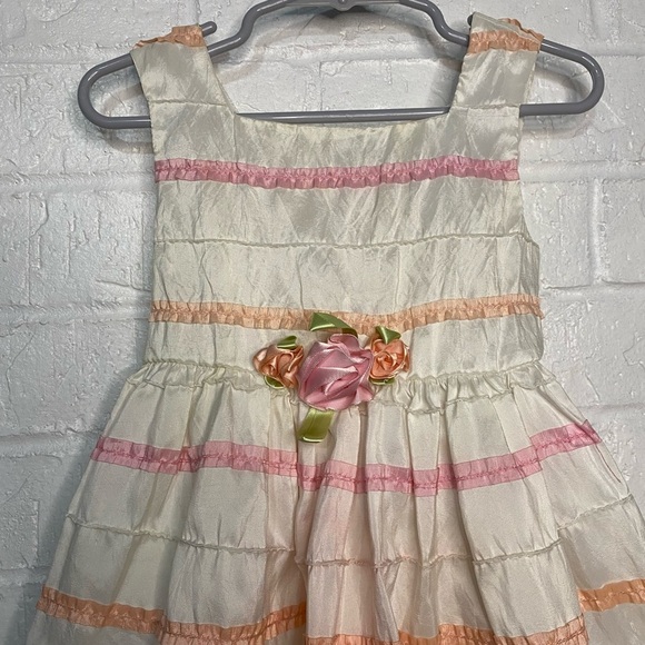 YoungLand Toddler Rosette Detail Party Dress - Picture 5 of 9